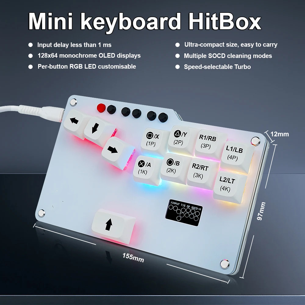 No Rgb Gaming Pc - Hitbox Mini GP2040 CE teclado de