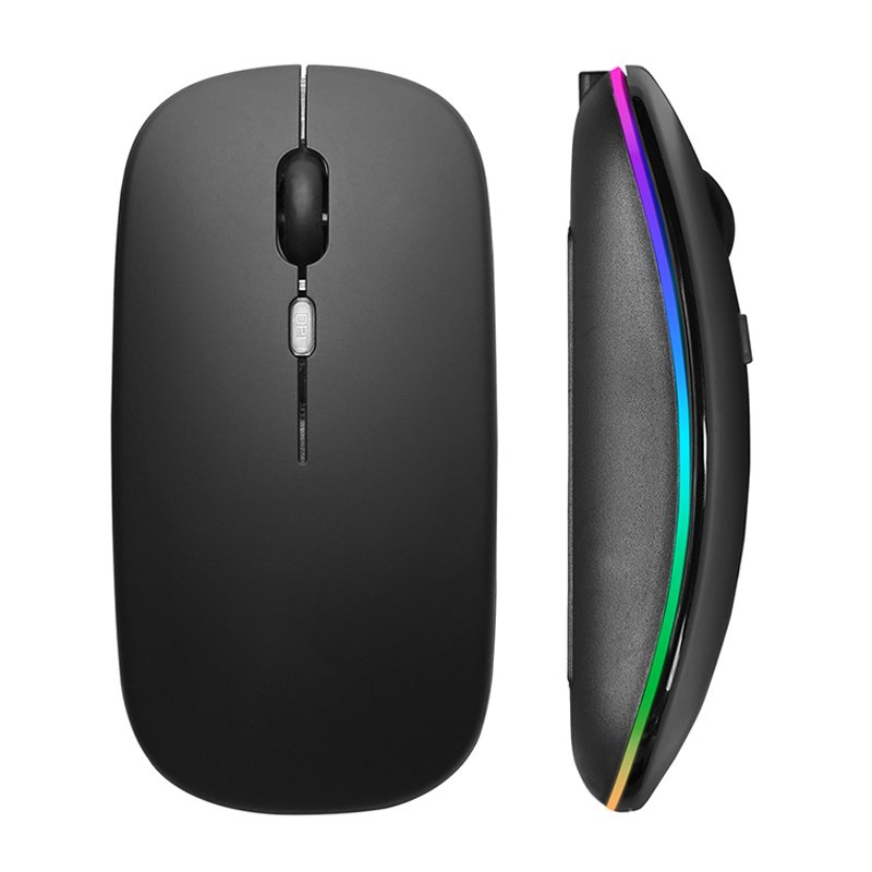 No Rgb Gaming Pc - Ratón inalámbrico RGB recargable USB 2,4