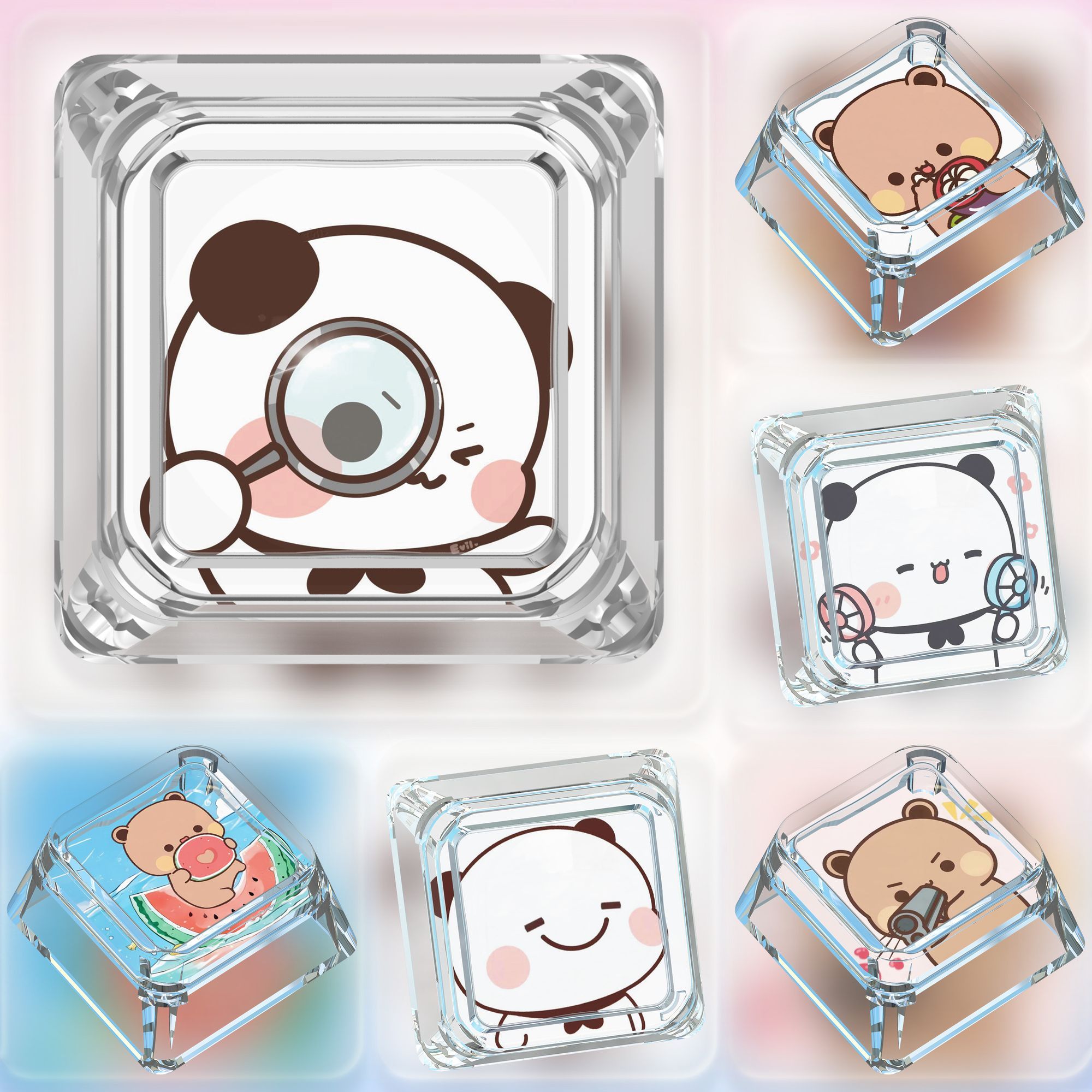 Custom Keycaps - Lindos teclas Bubu Dudu ABS, juego
