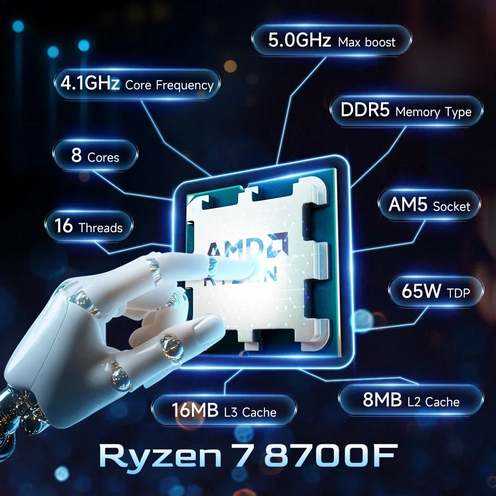 AMD Ryzen 7 8700F Nuevo CPU R7 - Amd Cpu Ryzen 5 reseña y precio