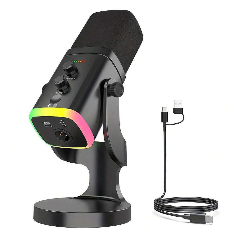 Micrófono dinámico XLR/USB par - Pc Gaming Youtuber reseña y precio