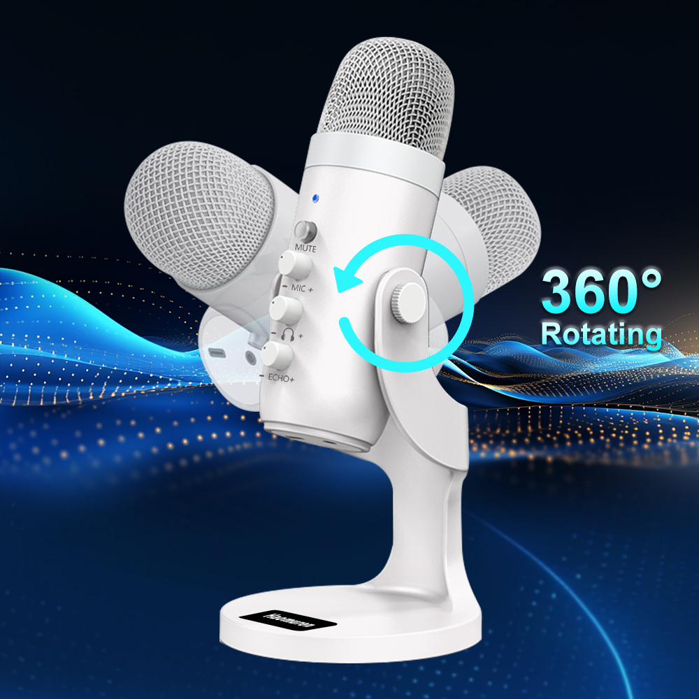 Micrófono condensador USB blan - Pc Gaming Youtuber reseña y precio