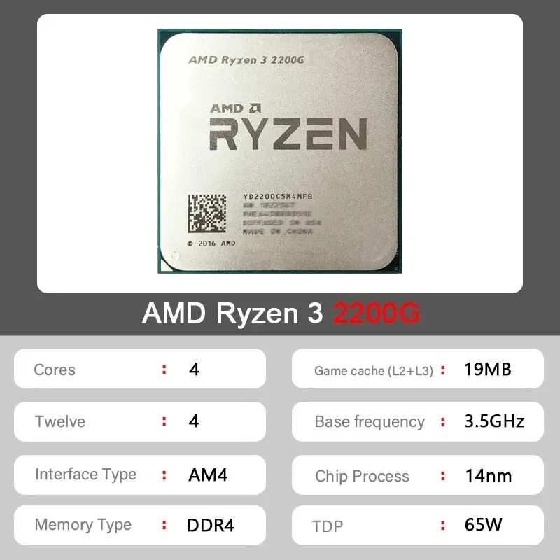 CPU AMD Ryzen 3 2200G Original - Amd Cpu Ryzen 5 reseña y precio
