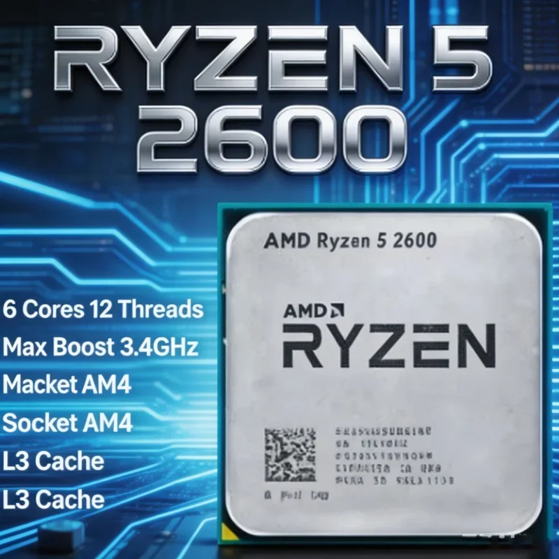 CPU AMD Ryzen 5 2600 R5 2600 d - Pc Gaming Entry Level reseña y precio