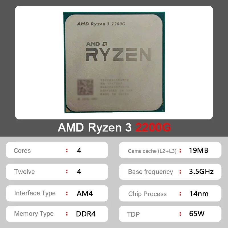 CPU AMD Ryzen 3 2200G R3 2200G - Amd Cpu Ryzen 5 reseña y precio