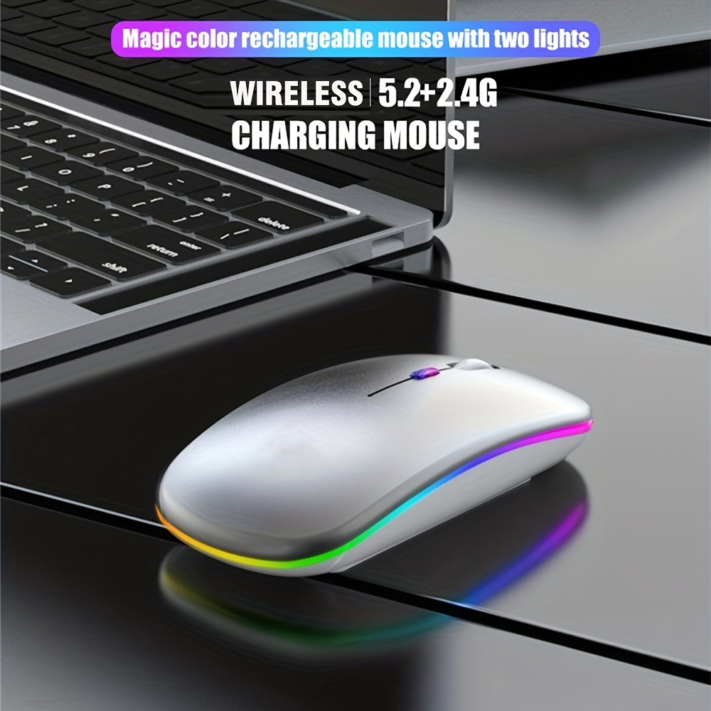 Ratón inalámbrico RGB recargab - No Rgb Gaming Pc reseña y precio