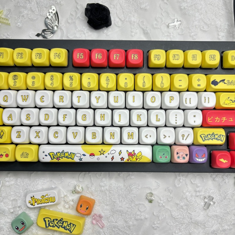 Juego de 131 Teclas Anime Poke - Custom Keycaps reseña y precio