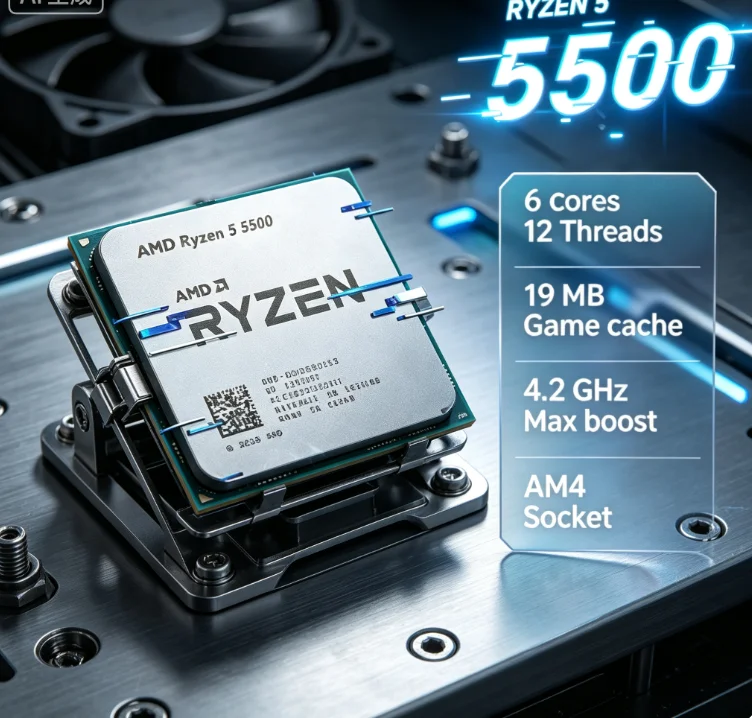 CPU AMD Ryzen 5 5500 R5 5500 d - Amd Cpu Ryzen 5 reseña y precio