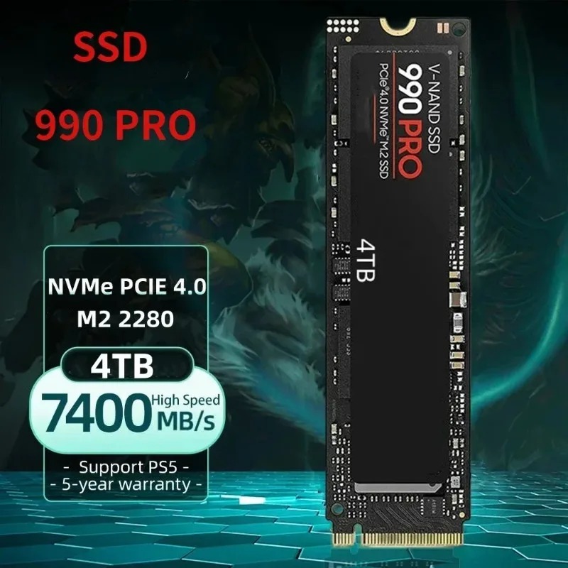 Disco SSD genuino 990 PRO NVMe - Pc Gaming Ps5 reseña y precio